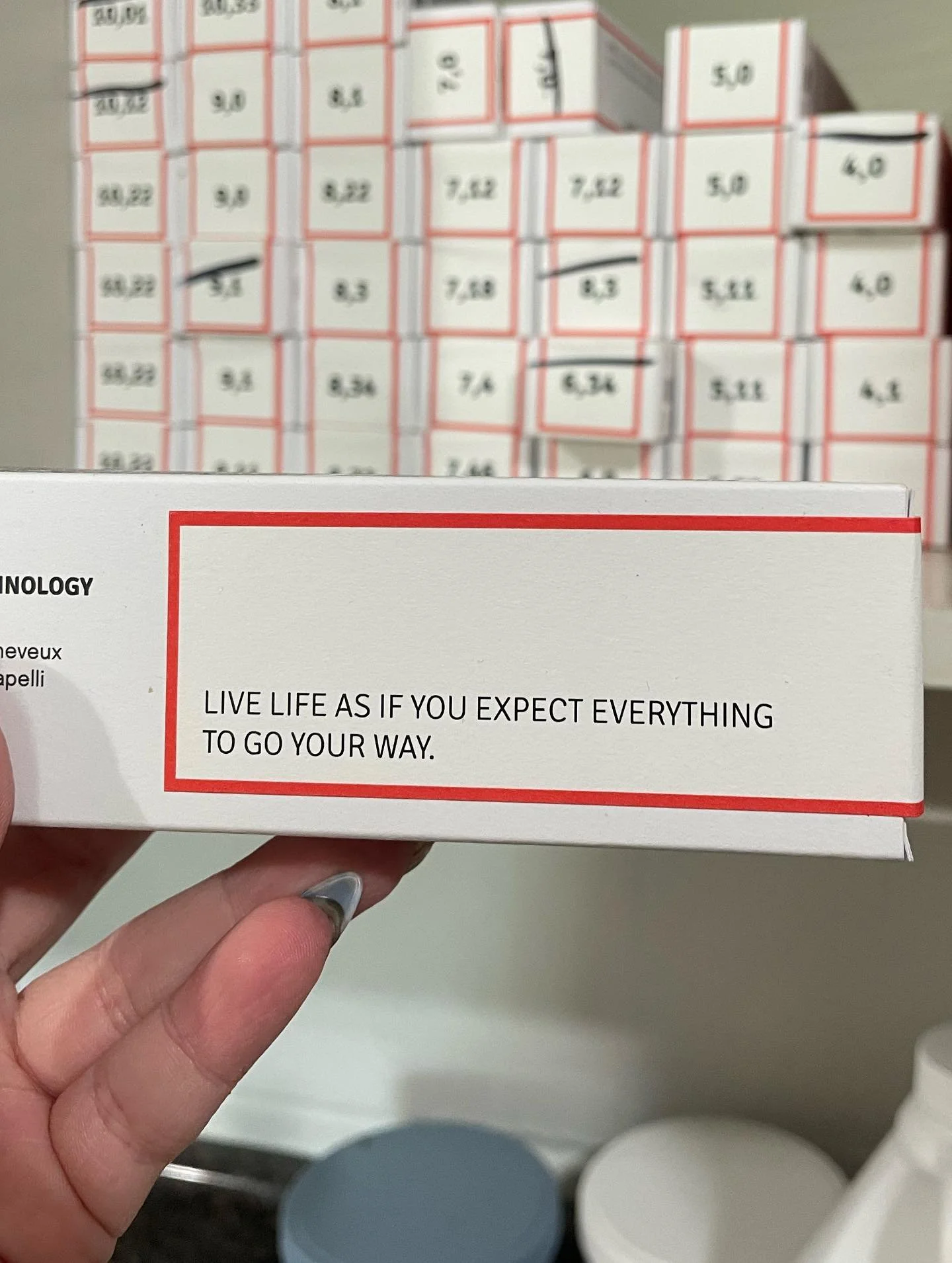 One of the things we love about our new color line, The Present Time by @davinesofficial , is the words of wisdom on every box. It’s not just a color, it’s a statement! Next time you’re in, ask us what your formula says!!