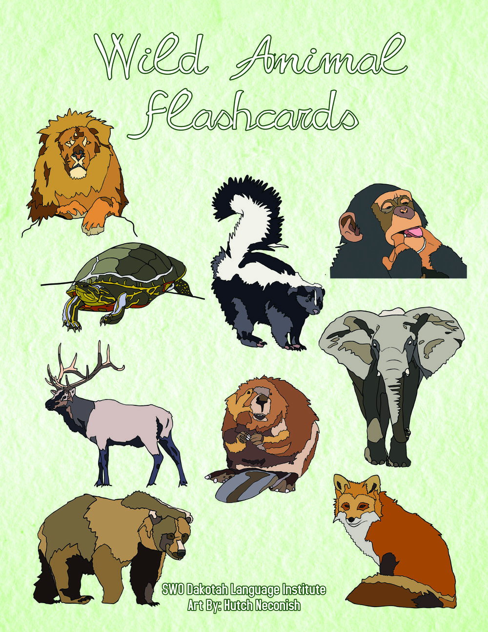 FCT008 - Teacher sized flashcards of Wild Animals — Sisseton-Wahpeton Oyate  Dakotah Language Institute