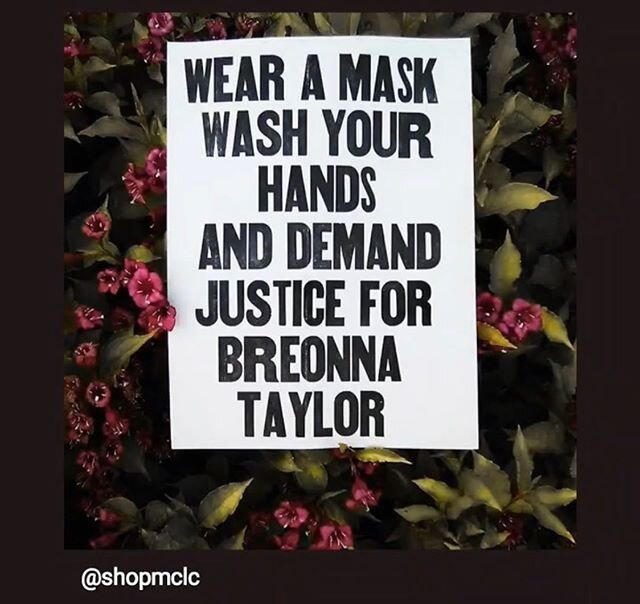 Leaning in to the work on a Wednesday. Say her name: #breonnataylor #credittothedesigner #wednesday