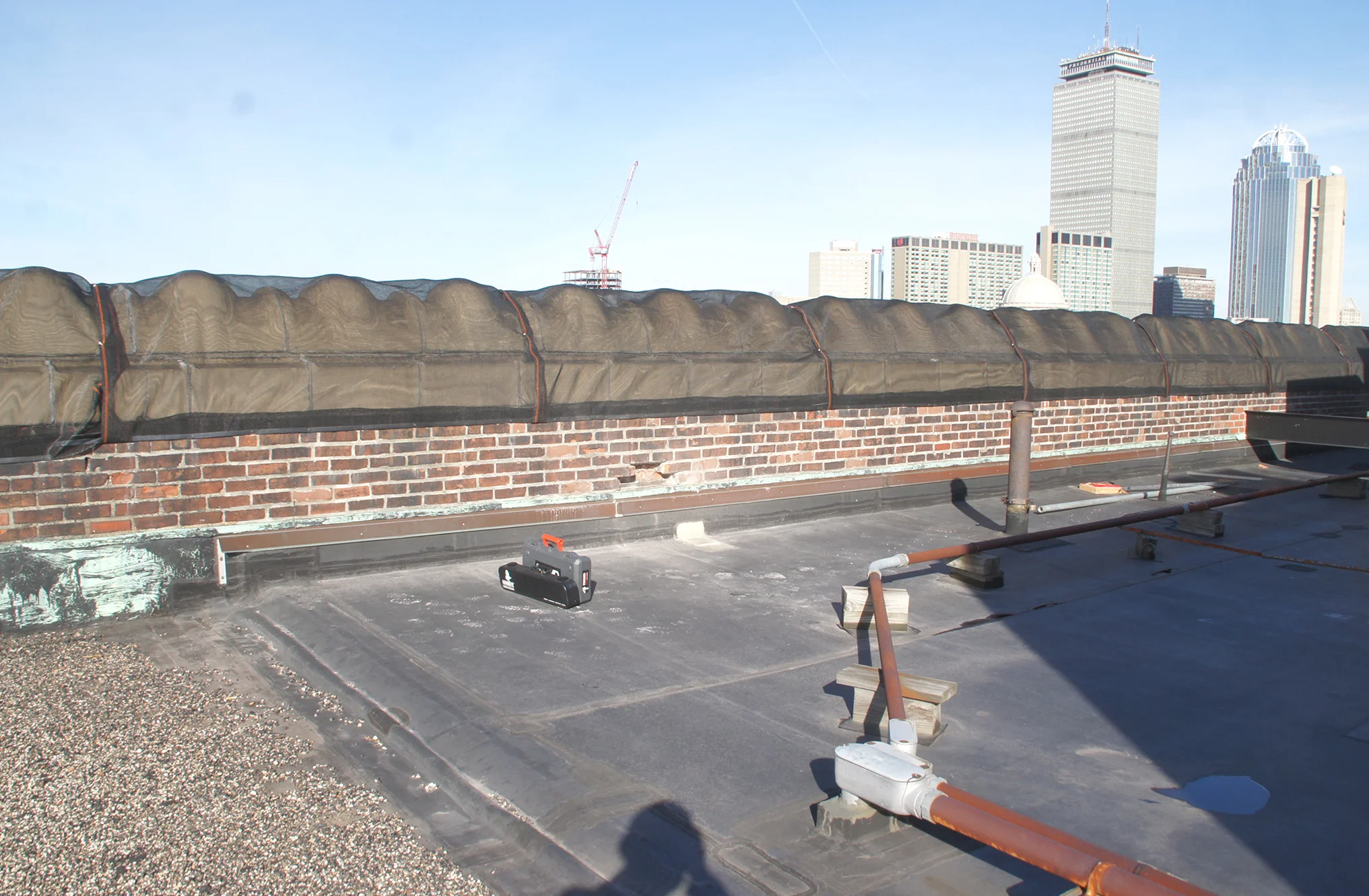 Protective Covering Over Parapet