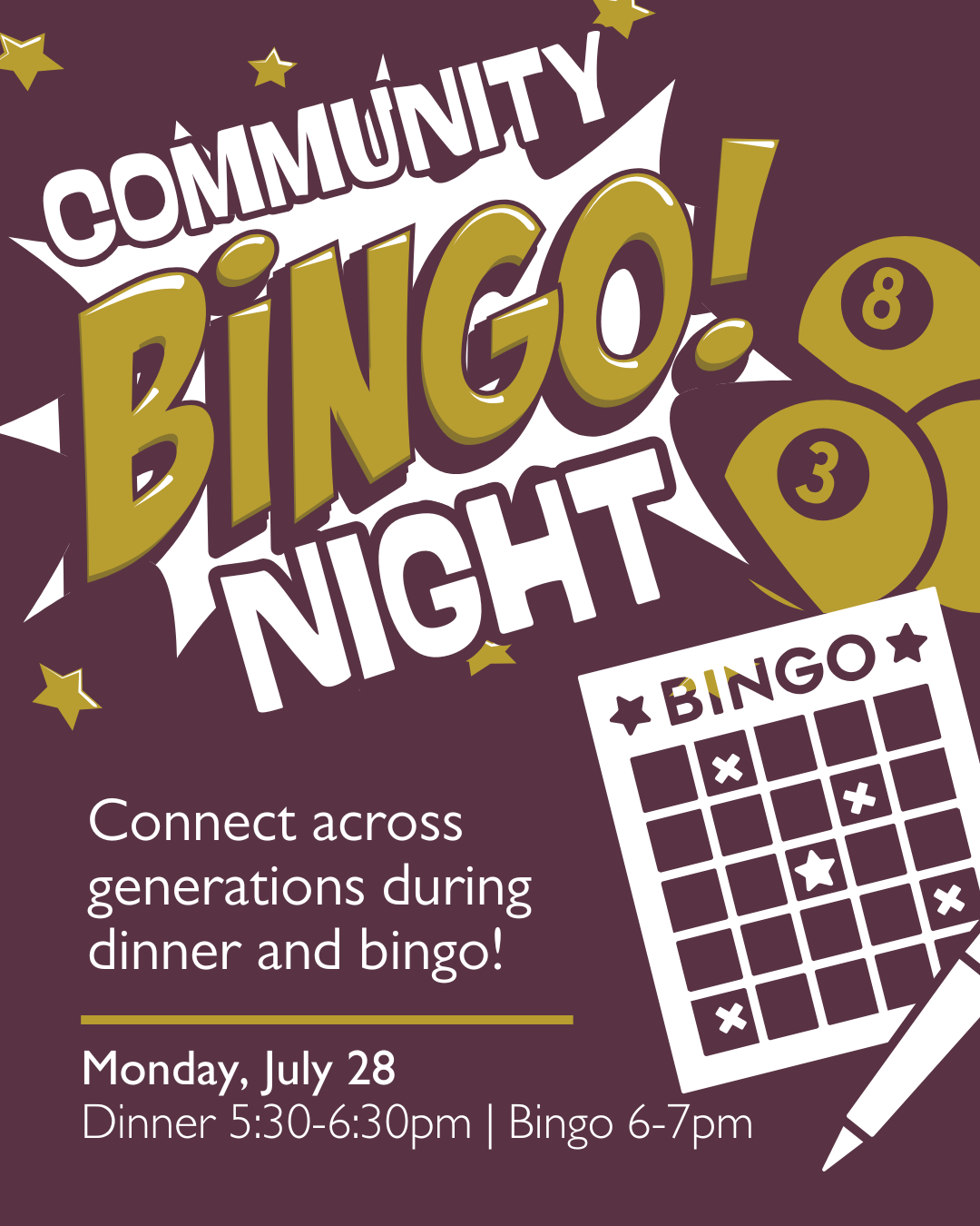 Together at the Table: Community Bingo Night