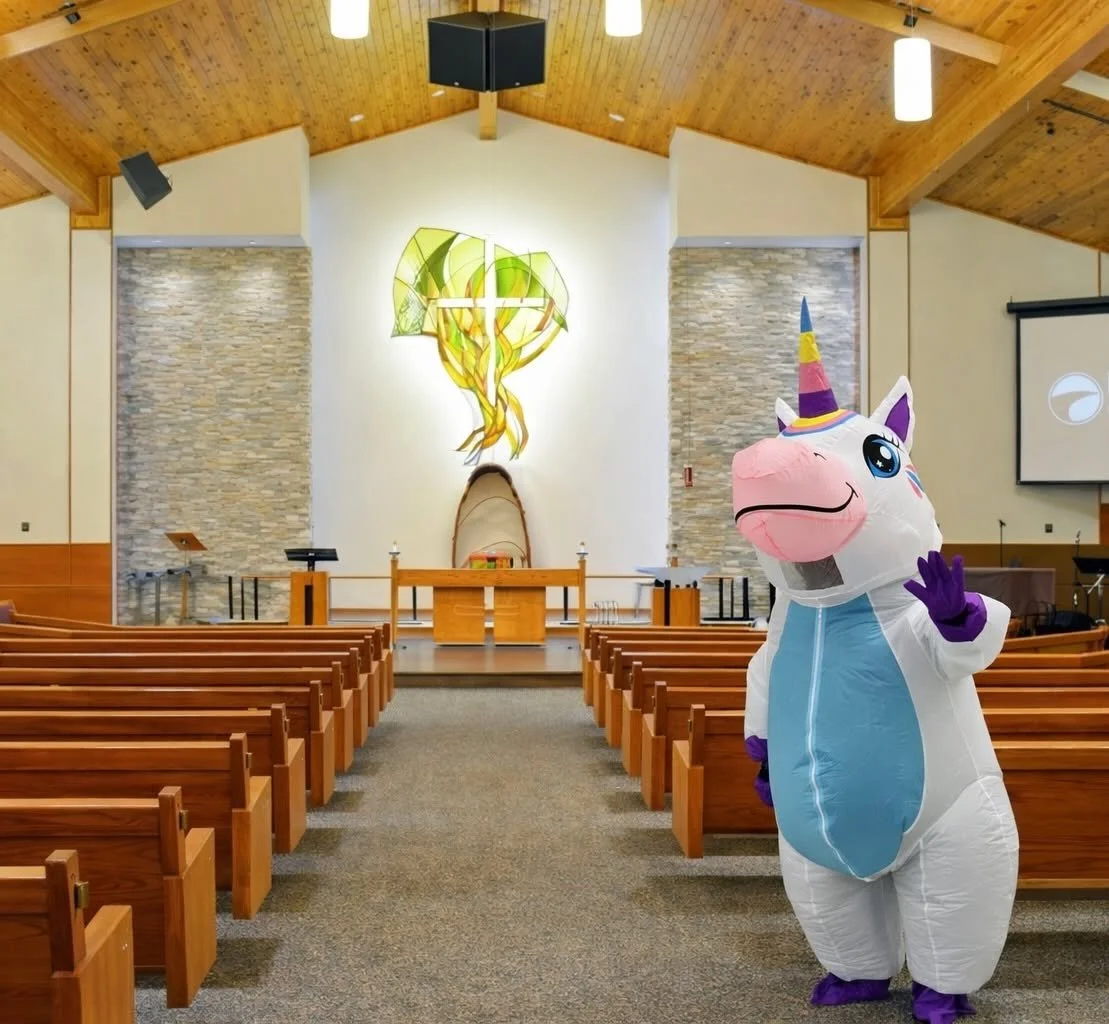 A Special (and Magical) Guest at Our RIC Celebration! 🦄
You won&rsquo;t want to miss this&hellip; there will be a rainbow unicorn greeter at our Reconciling in Christ Celebration Worship and Brunch on Sunday, April 19 at 10am! This joyful friend lov