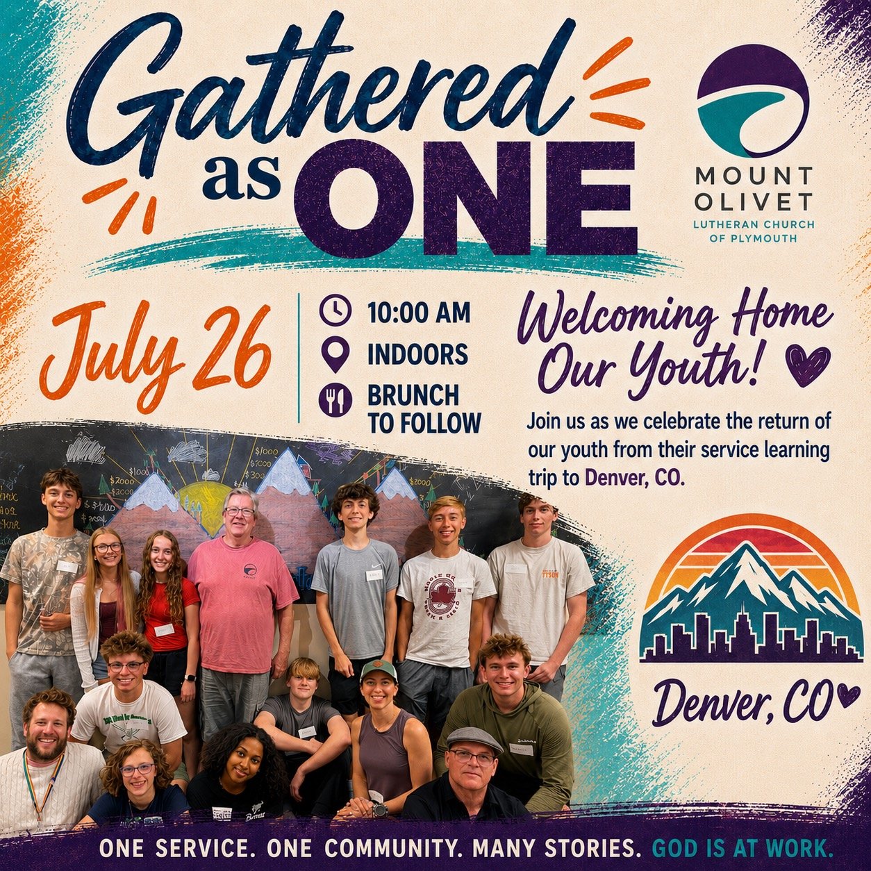 Remember to join us for service today at 10am. See you then!