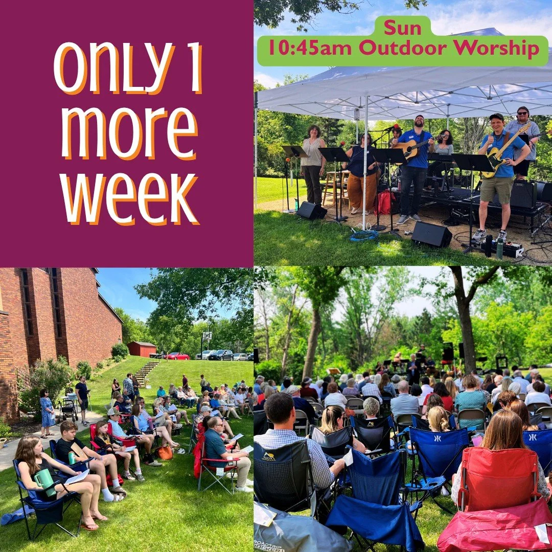 You are invited to join us for worship this week. Sunday we will have our last outdoor service of the summer (weather permitting). See you there.