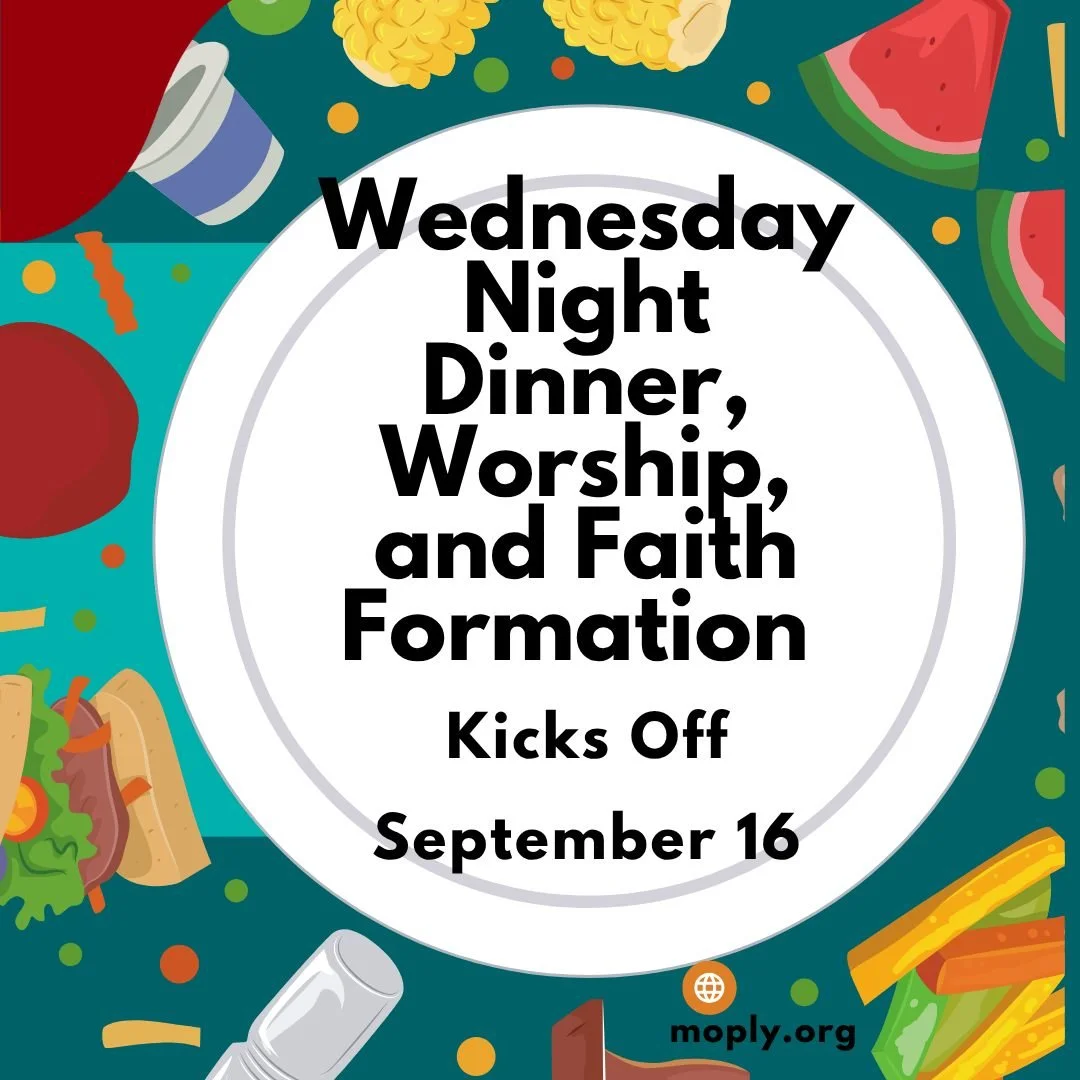 Mount Olivet Fall Kick Off Wednesday
September 16 at 5:45pm (only 15 more days!)

5:45-6:15pm: Dinner
6:30-7pm: Worship
7-8pm: All Ages Scavenger Hunt
8-9pm: Senior High Youth Group

There&rsquo;s a place for YOU at Mount Olivet this fall!

#moply #f