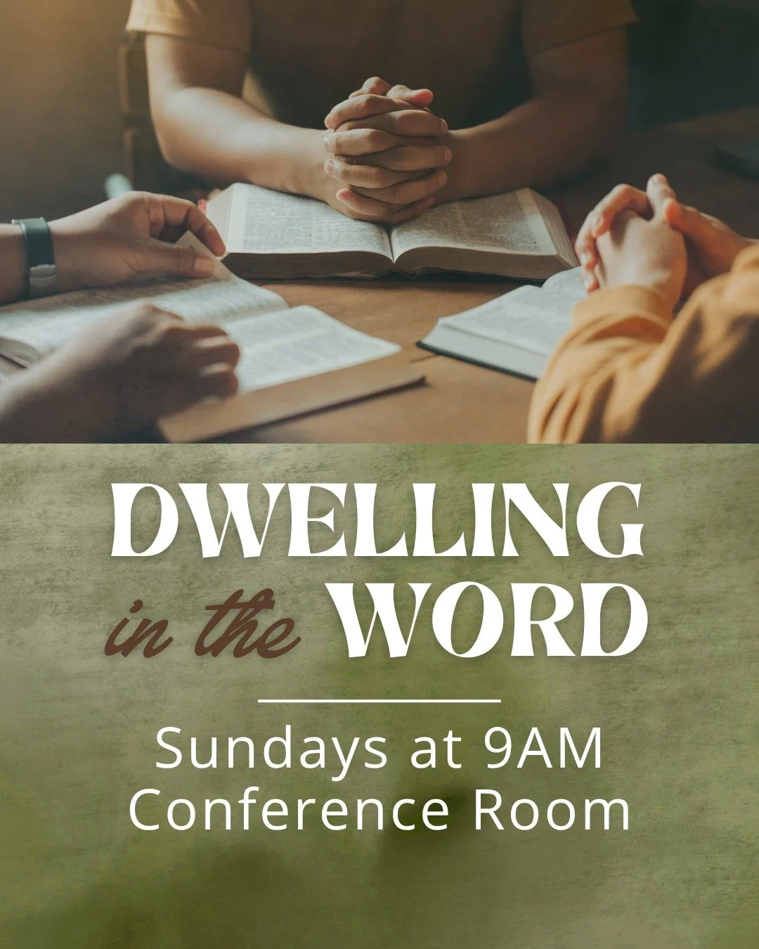 Weekly Dwelling In the Word begins Sunday, October 4 at 9-9:30 am

#dwellingintheword #AllAreWelcome #MountOlivetPlymouth #GodsUnfoldingStory