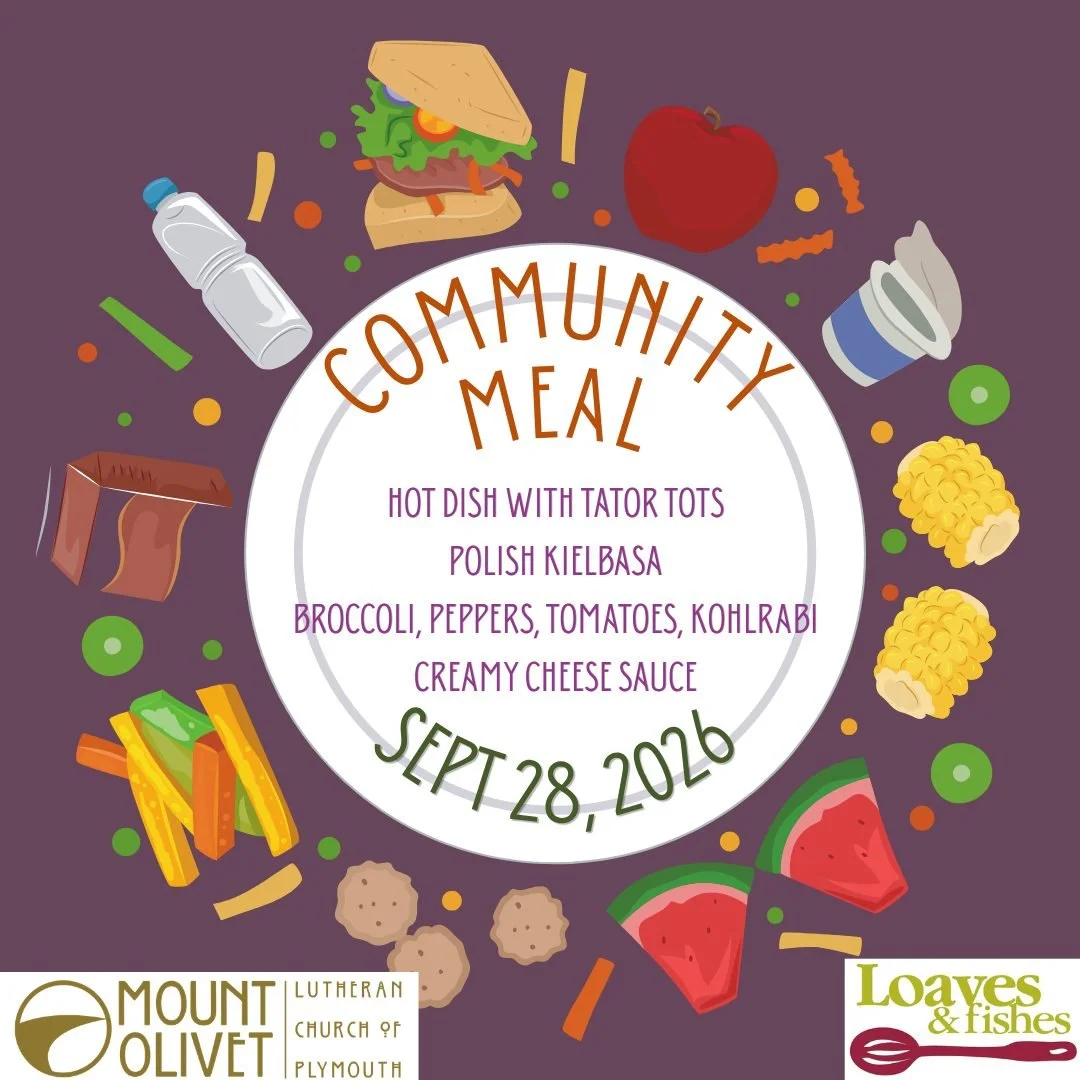 9/28 Community Meal 

Come inside to eat! Ice Cream Sundaes available inside too.
Take meals to deliver after your meal.

Menu: Hot Dish with tator tots, Polish kielbasa, Broccoli, Peppers, Tomatoes, Kohlrabi, Creamy cheese sauce

 #mountolivetplymou