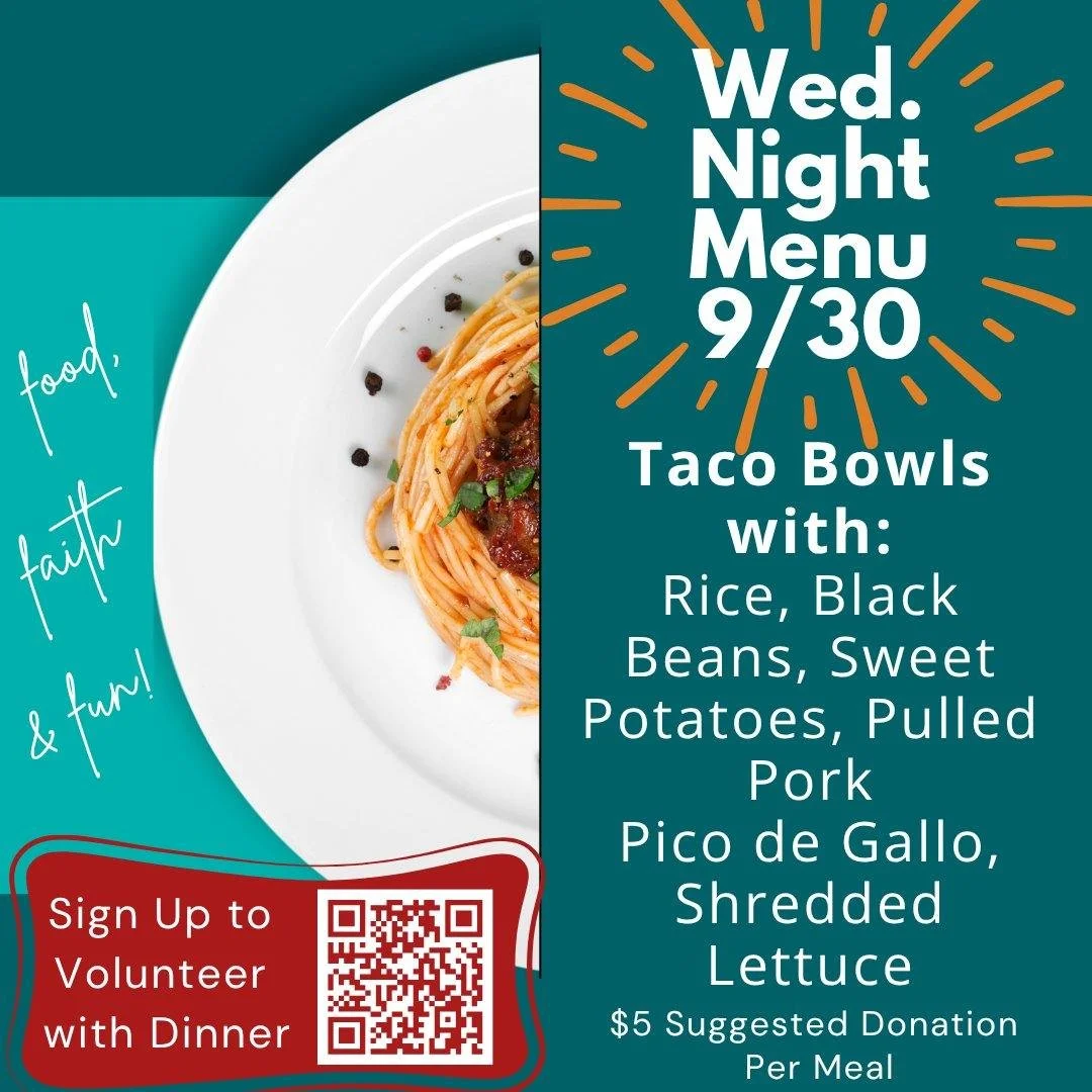 ✅Wednesday Dinner and lifelong learning
Mount Olivet has you covered.
Wednesday, September 30, 2026

 #mountolivetplymouth #WednesdayNightsatMO #GodsUnfoldingStory #dinnertogether