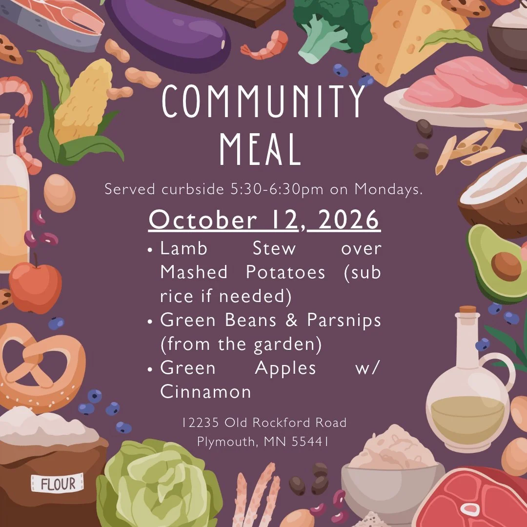 See you on Monday! Drive up to Door 2 at MO, where we'll have a delicious meal waiting for you with green beans and parsnips grown from the garden! 🍲🫛🍏

 #loavesandfishesmn  #mountolivetplymouth  #communitymeals  #loveyourneighbors❤️