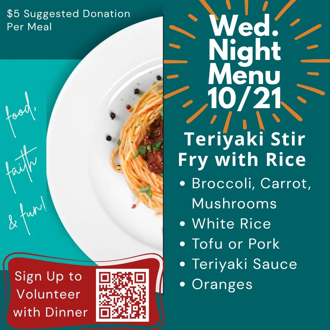 Happy Wednesday! Tonight, we will have delicious teriyaki stir fry with rice on the menu for dinner. Take your pick from either tofu or pork as a protein and enjoy some oranges for a sweet treat on the side. 🍊🧡

#WednesdayNightsatMO #dinnertogether