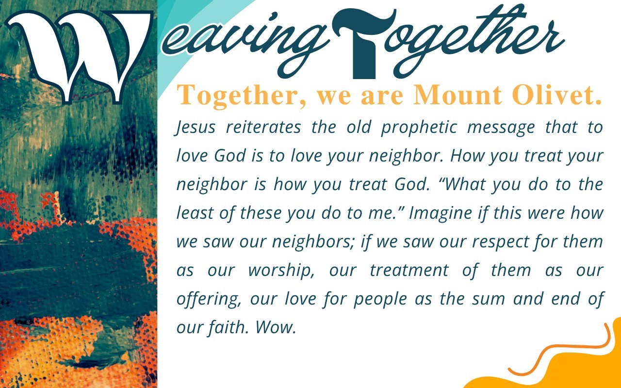 This Wednesday, we cover Matthew 22:34-46 in which Jesus is challenged to name the greatest commandment in religious law. Sometimes, even in the most challenging tests we can find simple answers; yet the simplest answers can pose the most challenging