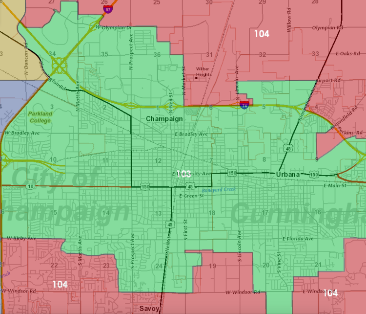 Champaign County Board District Map District Map — State Representative Carol Ammons