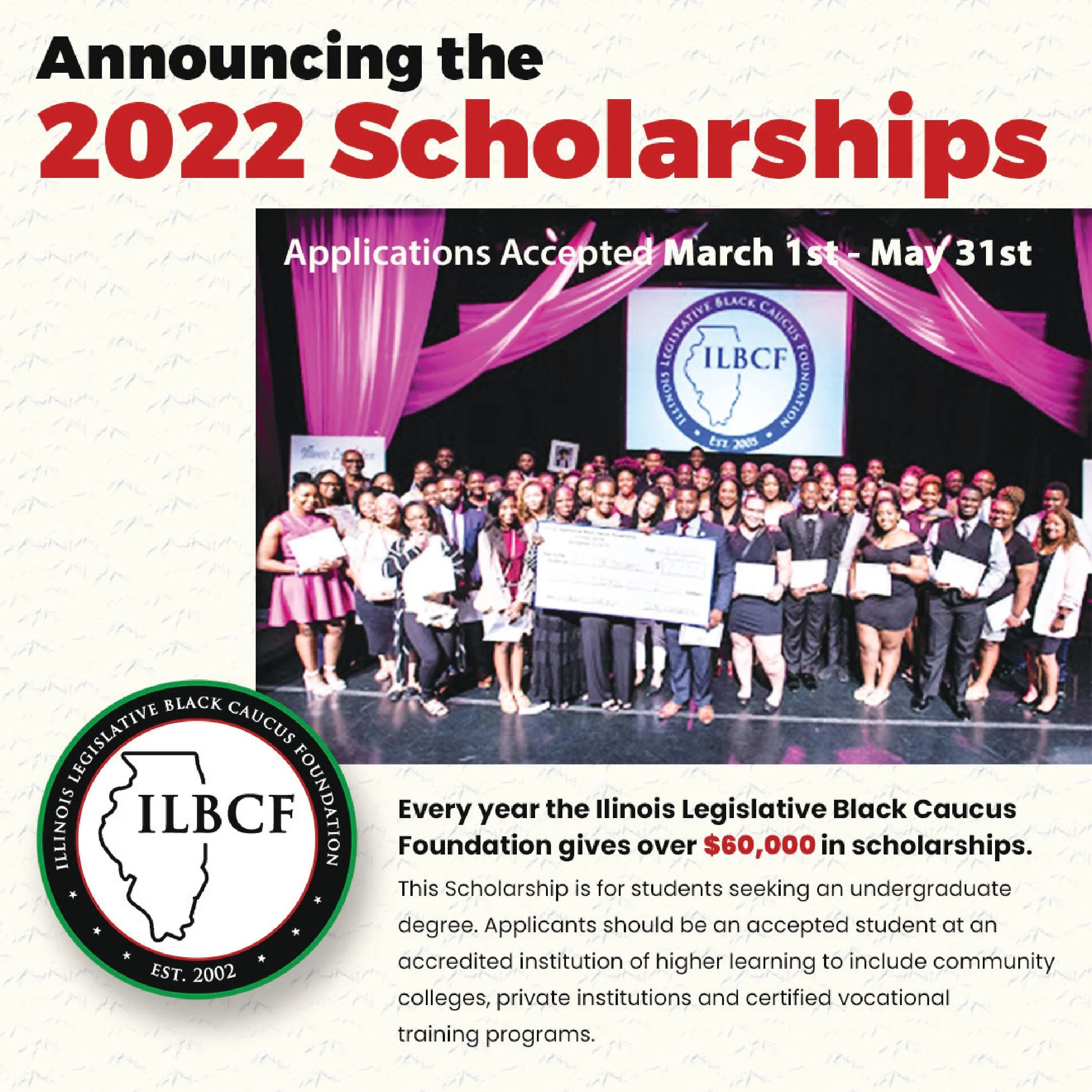 Illinois Legislative Black Caucus Foundation Announces 2022 Scholarship