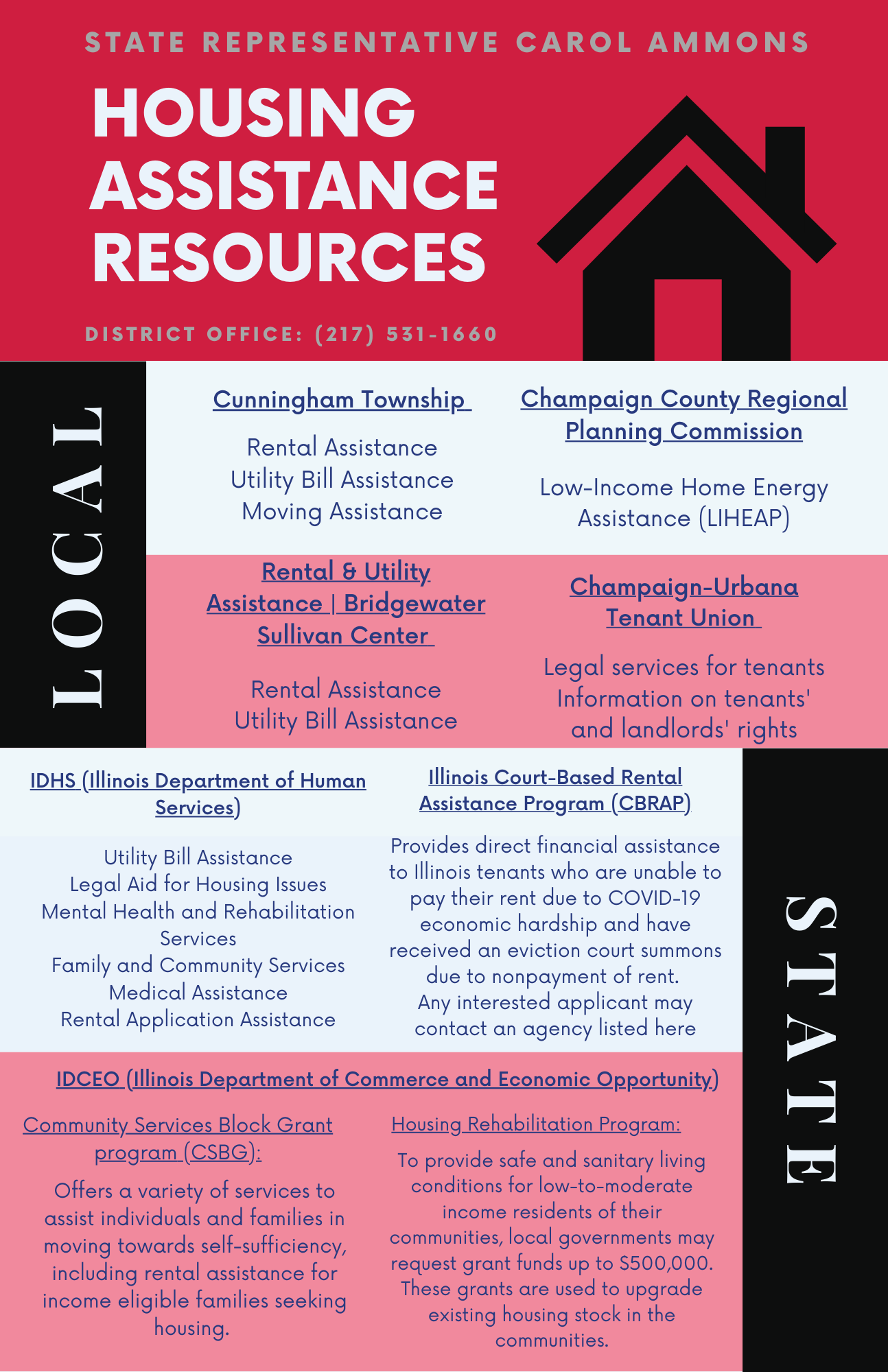 Housing Assistance — State Representative Carol Ammons