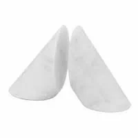 White Marble Bookends 