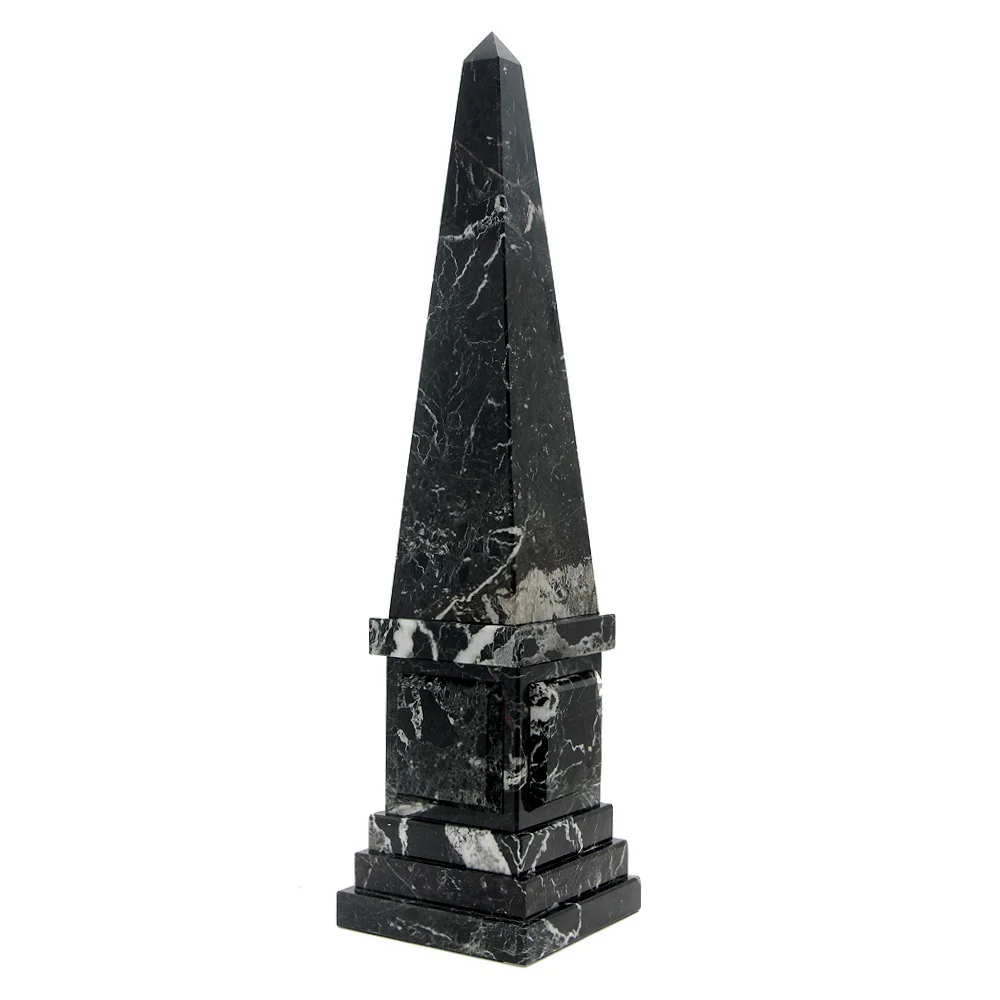 20" Black Marble Obelisk 