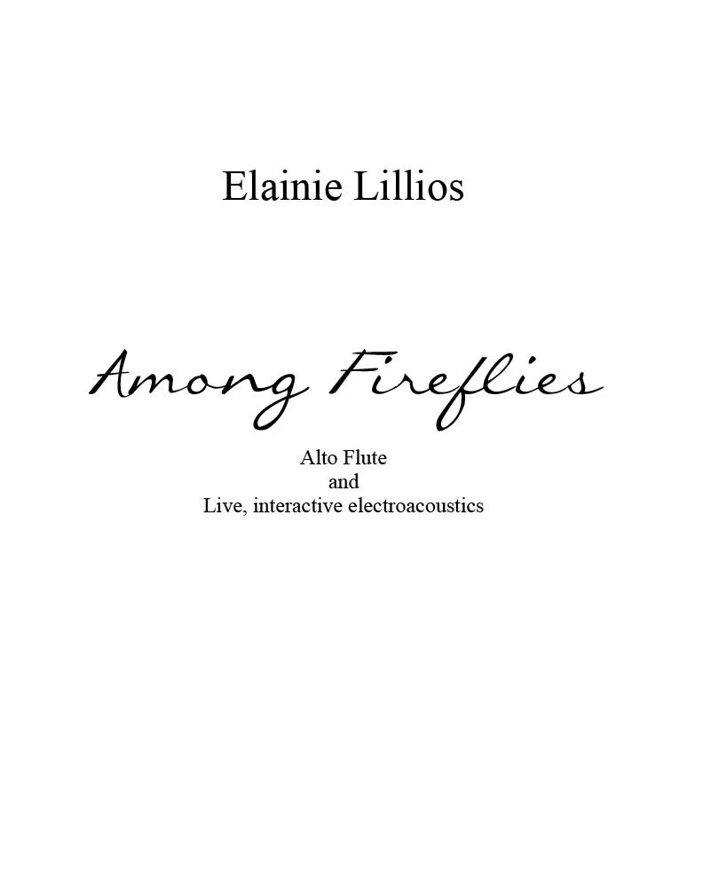 Among Fireflies Score PDF [alto flute+elec]