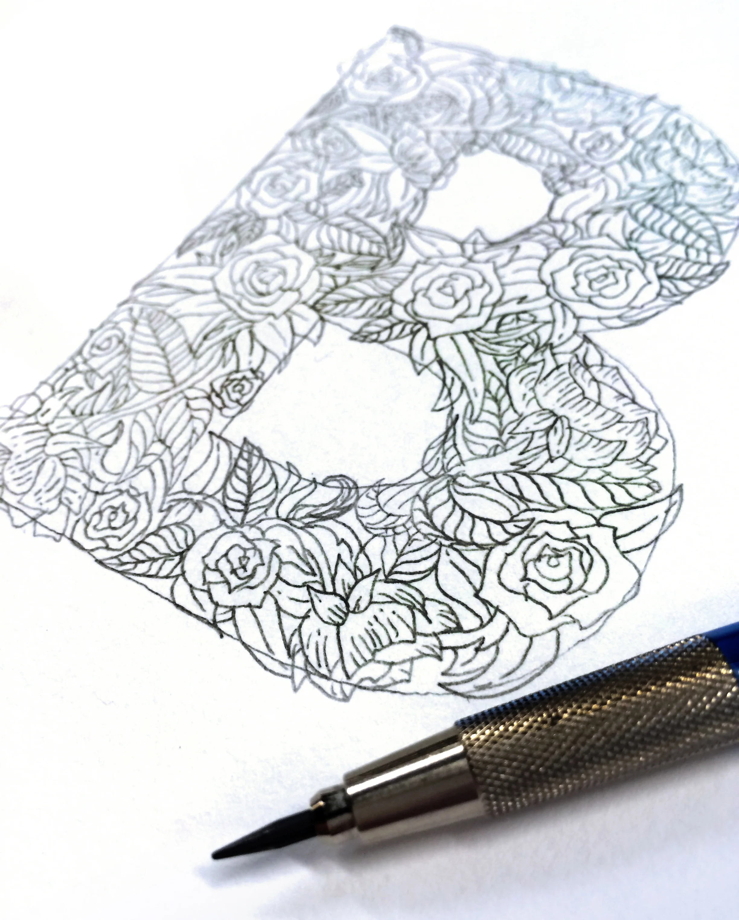 Floral Letters and Illustrations