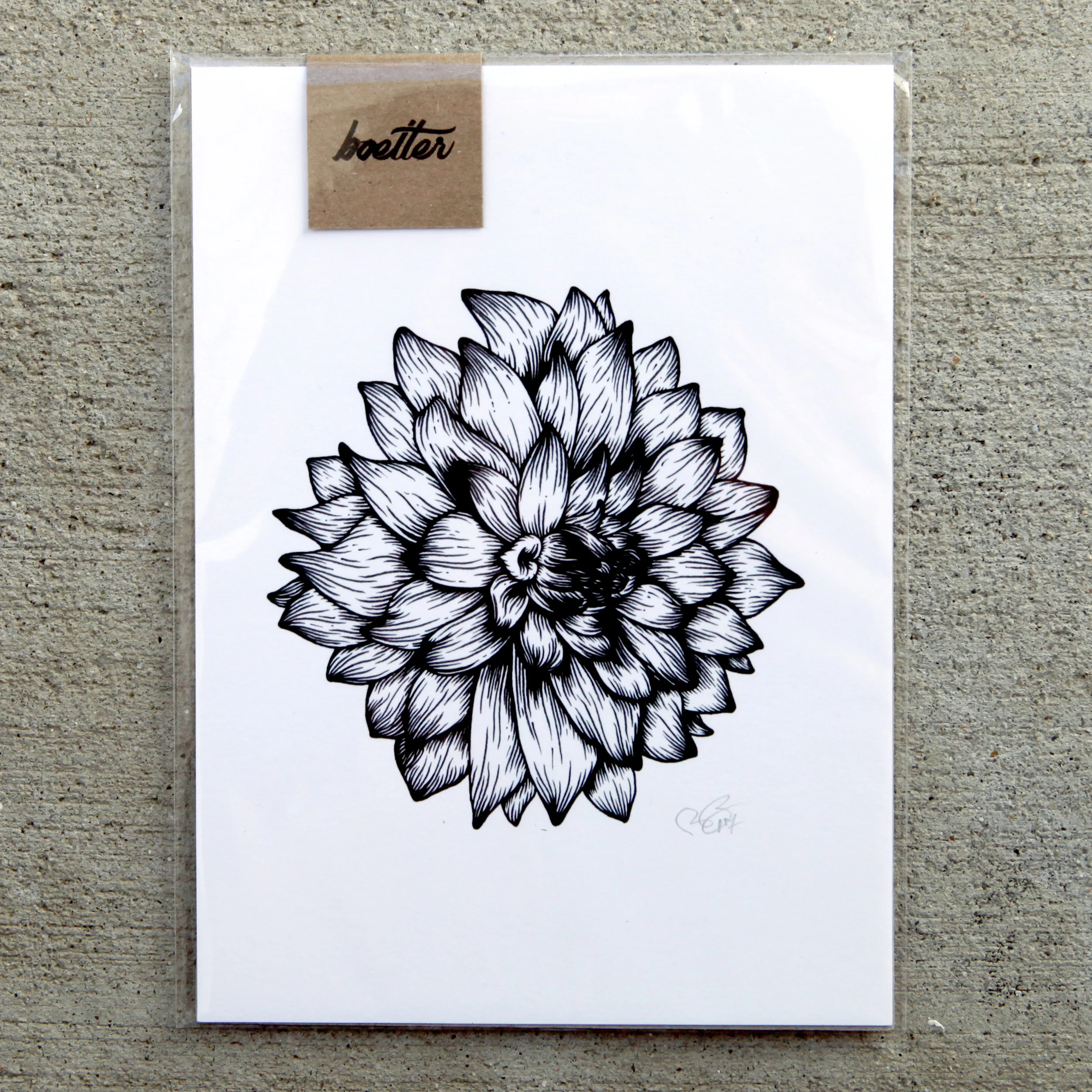 Dahlia Illustration | Art Print #022