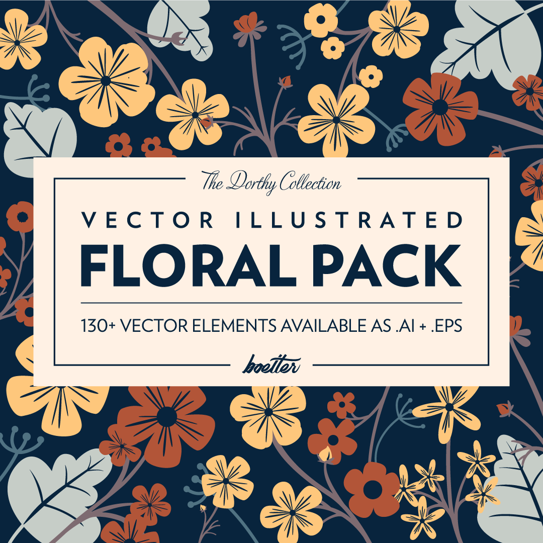 Vector Illustrated Floral Pack
