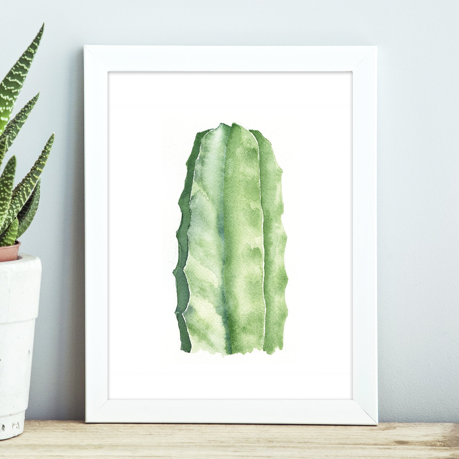 Modern Cacti Watercolor | Art Print #037 | Boelter Design Co.