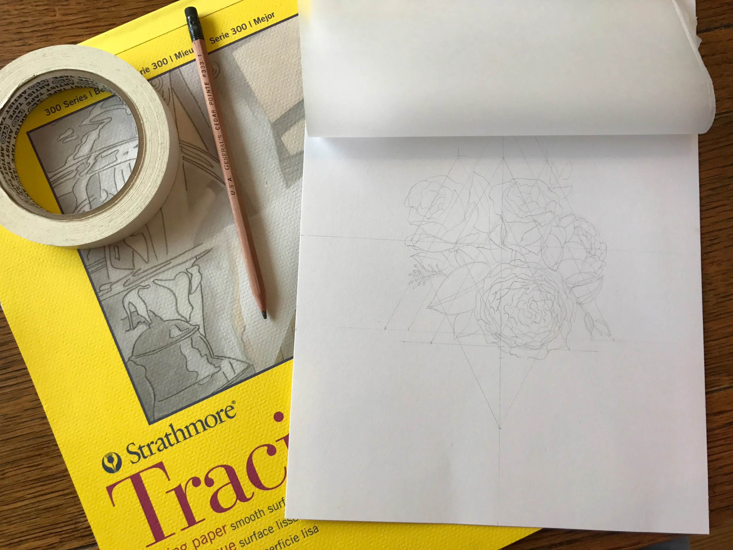 How to Use Tracing Paper to Transfer an Inked Illustration to Watercolor Paper