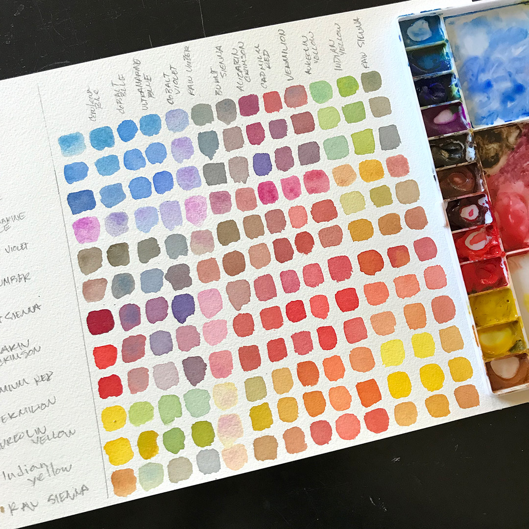 How To Create A Watercolor Palette For 12 Colors