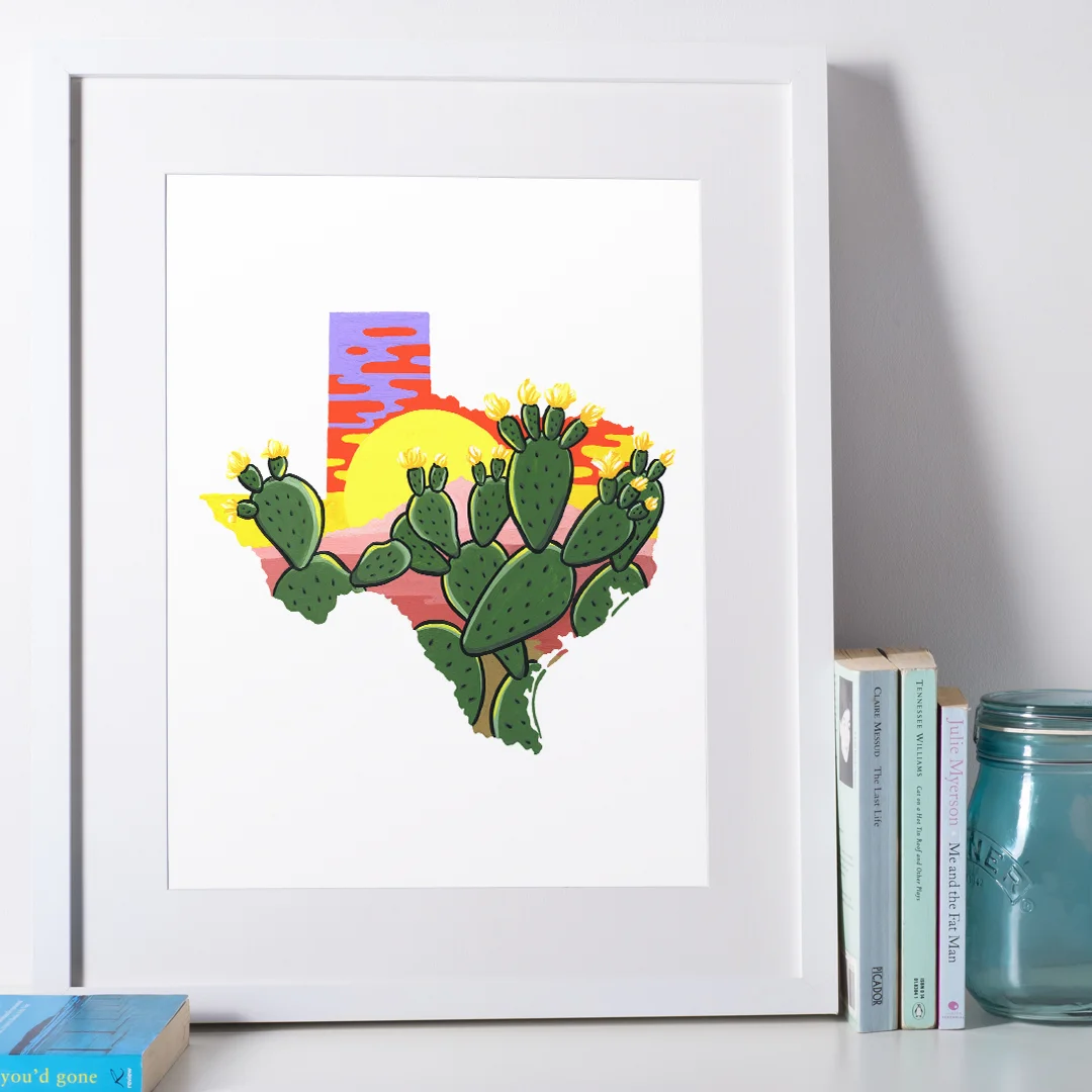 Texas Prickly Pear Sunset Preview