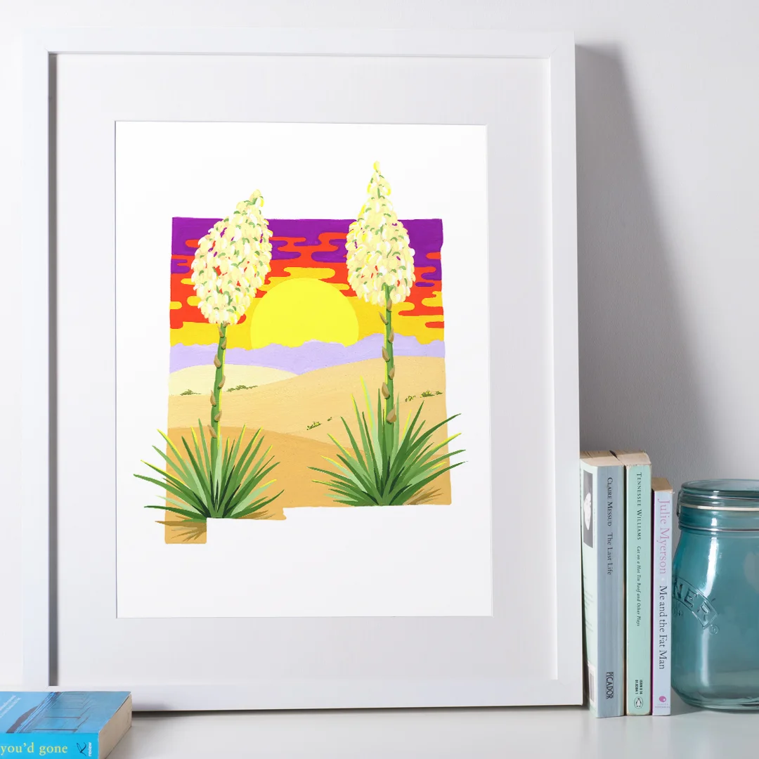 New Mexico White Sands Yucca Sunset Preview