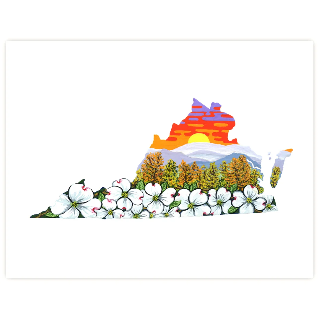 Virginia State Dogwood Print Preview 2