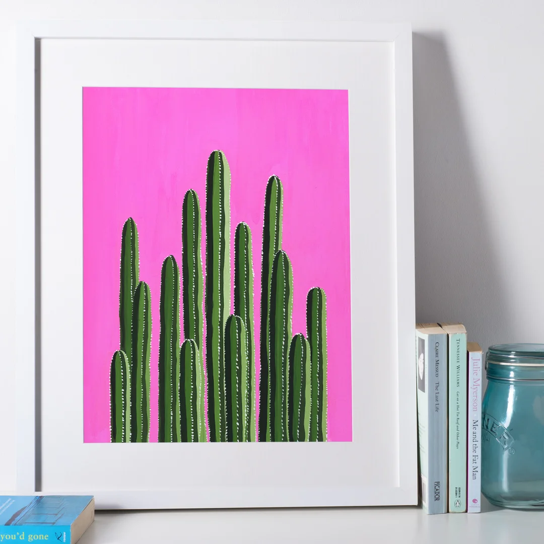 Fencepost on Pink | Art Print #082