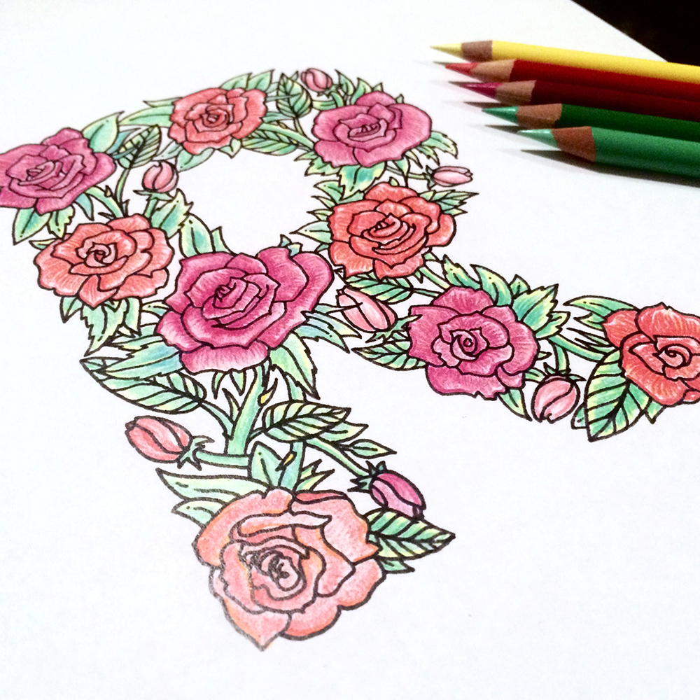 floral coloring book pages
