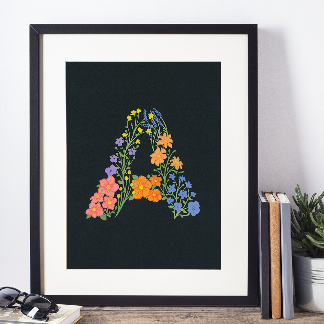 Letters on Black | Art Print # 160