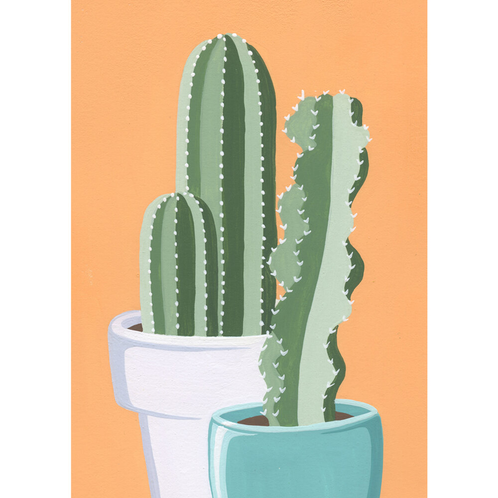 Image result for potted cactus drawing