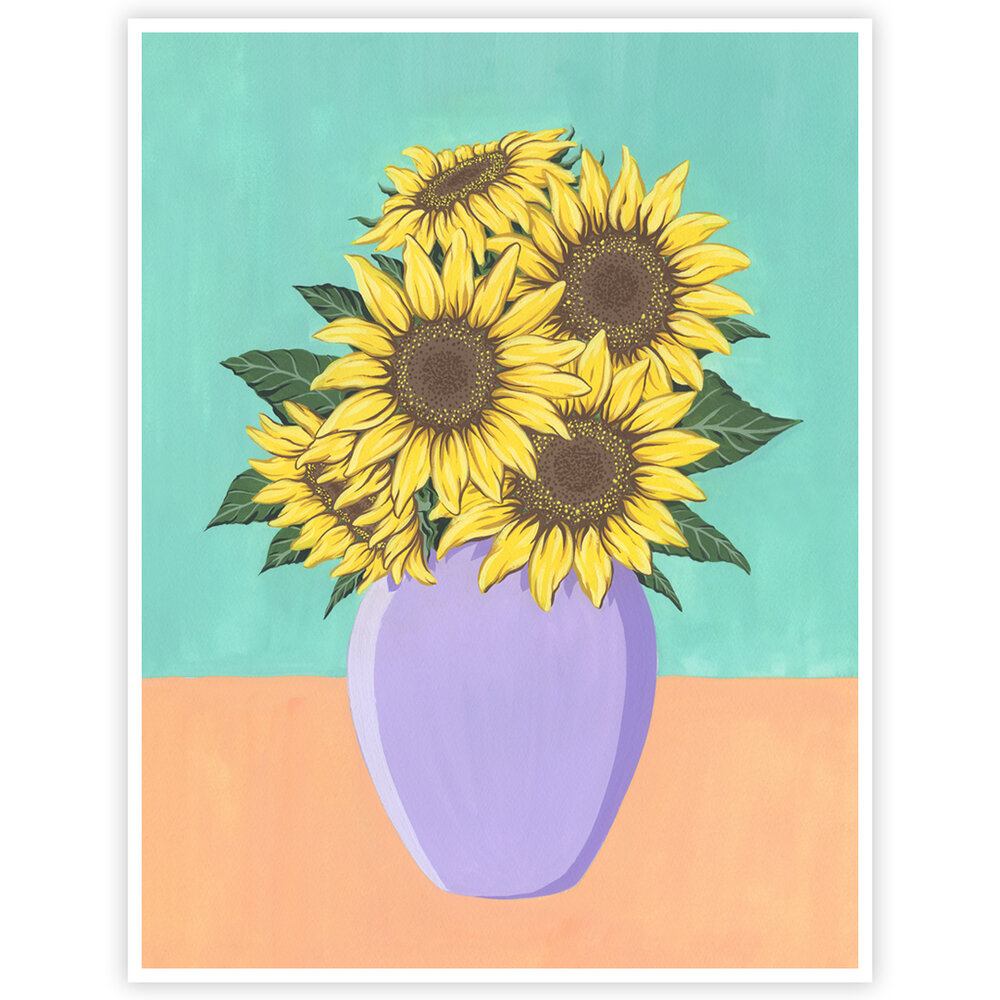 Sunflowers In A Vase | Art Print #198 | Boelter Design Co.