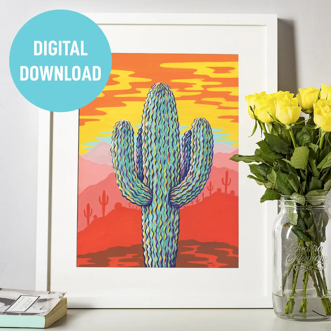 Wild Saguaro Sunset | Downloadable Art Print #196