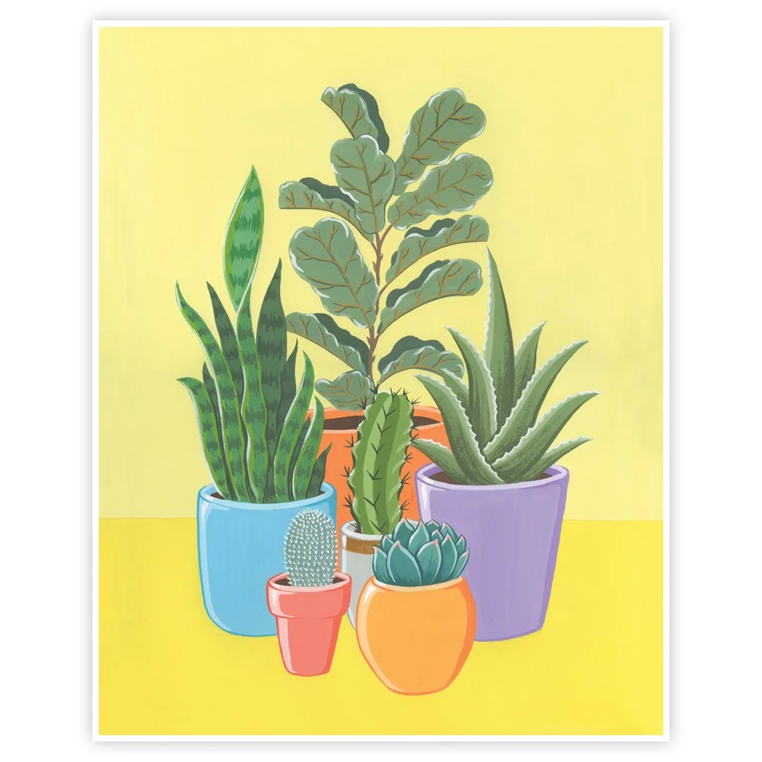 Mellow Potted Plants | Art Print #208