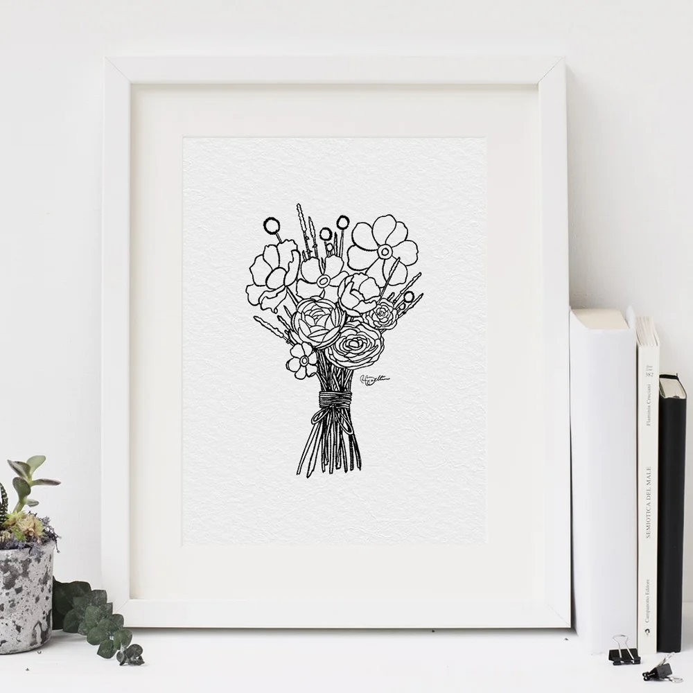 A Bouquet of Flowers No 2 | Digital Download Art Print | Boelter Design Co.