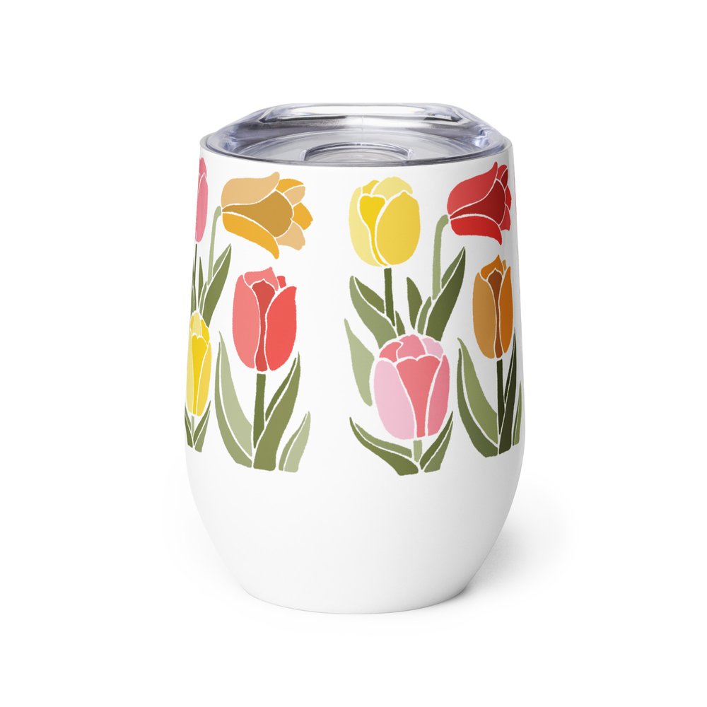 Wine tumbler 12 oz | Tulips | Boelter Design Co.