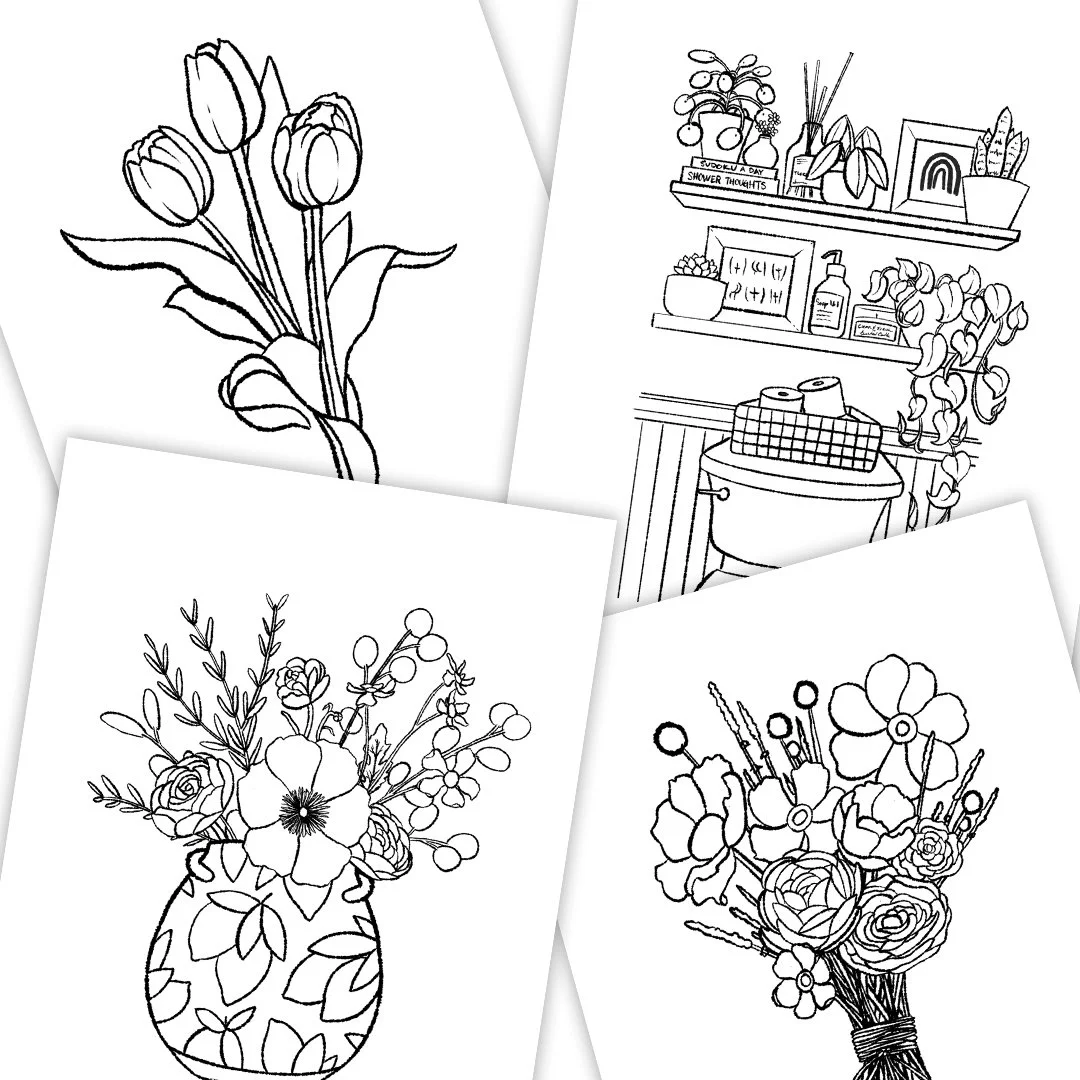 10 Coloring Pages | Collection No. 03 | Print-at-home