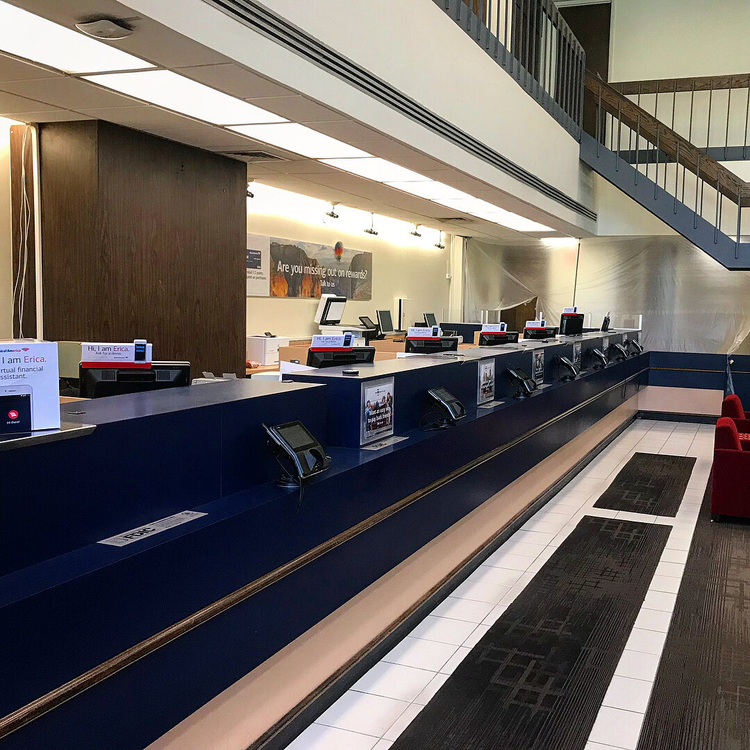Before and after of our recent project; a quick facelift. .
.
.
#bankofamerica #relam #makeover #remodel #laminate #work #beforeandafter #classy #design #build #implement