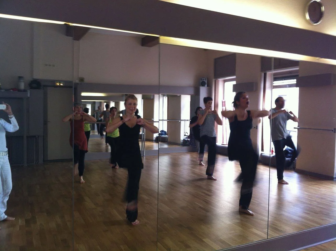 Here I am teaching Nia in Lyon, France! Can you tell we are doing Nia in French? It’s one of the skillsets I can bring to make YOUR Nia experience a little different and oh là là… exotique, peut-être?