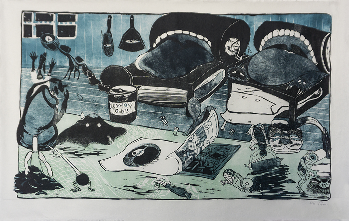 Tsukumogami in a printshop