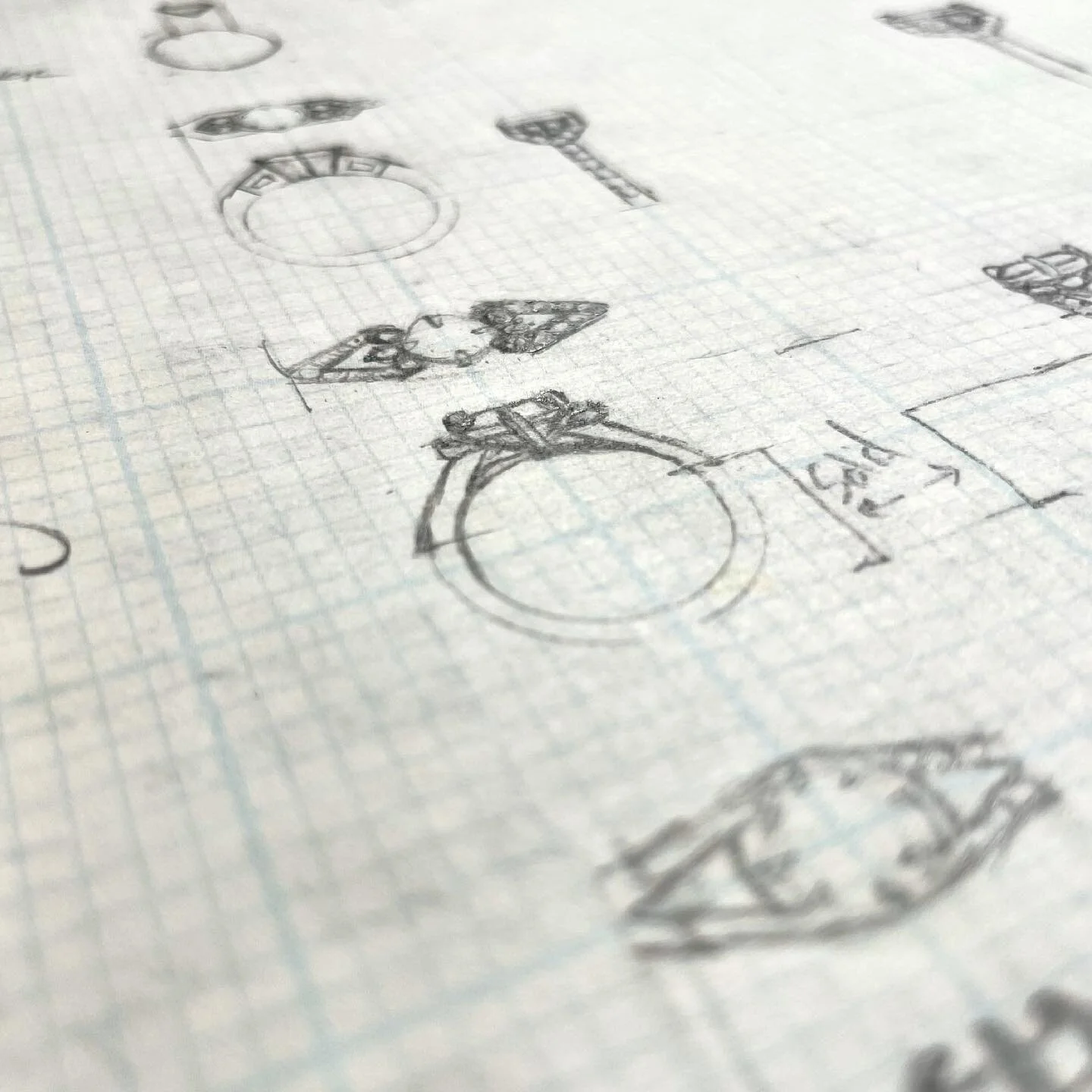 I have so many tools and devices, but my most coveted ones are pencil and paper.  #privatejewelernola #jewelrydesigner  #engagementring #sketckbook