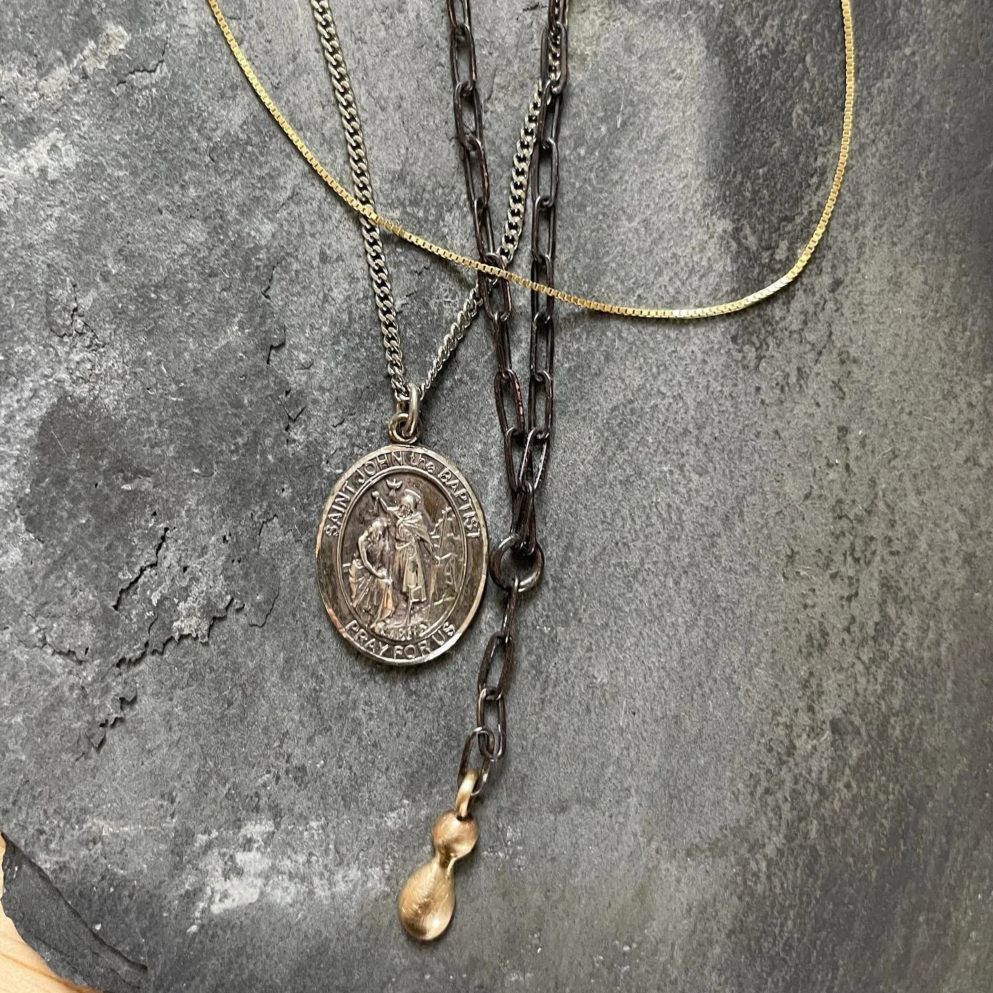 Nobody&rsquo;s Baby Necklace ✨ available now. Sterling Silver, 14k Yellow Gold.  #privatejewelernola #blackandgold #jewelryadd #limitededition