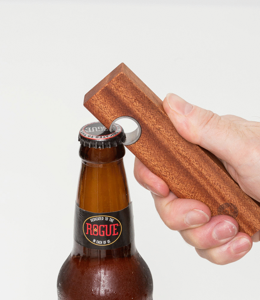 The magnet inside catches your cap.