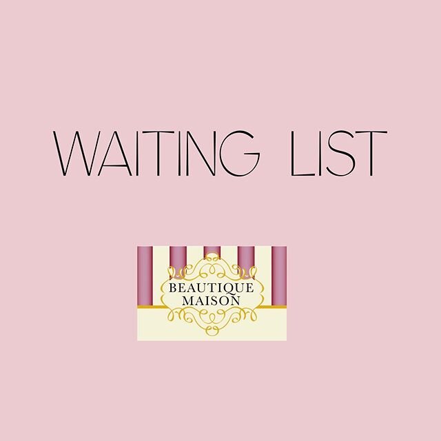 UPDATE 💕💕💕⁣
⁣
For those of you that have missed an appointment cancelled due to the extended lockdown, don&rsquo;t worry we have automatically added you to our waiting list 😊⁣
⁣
Anyone wanting to be added to this list please direct message.⁣
⁣
We