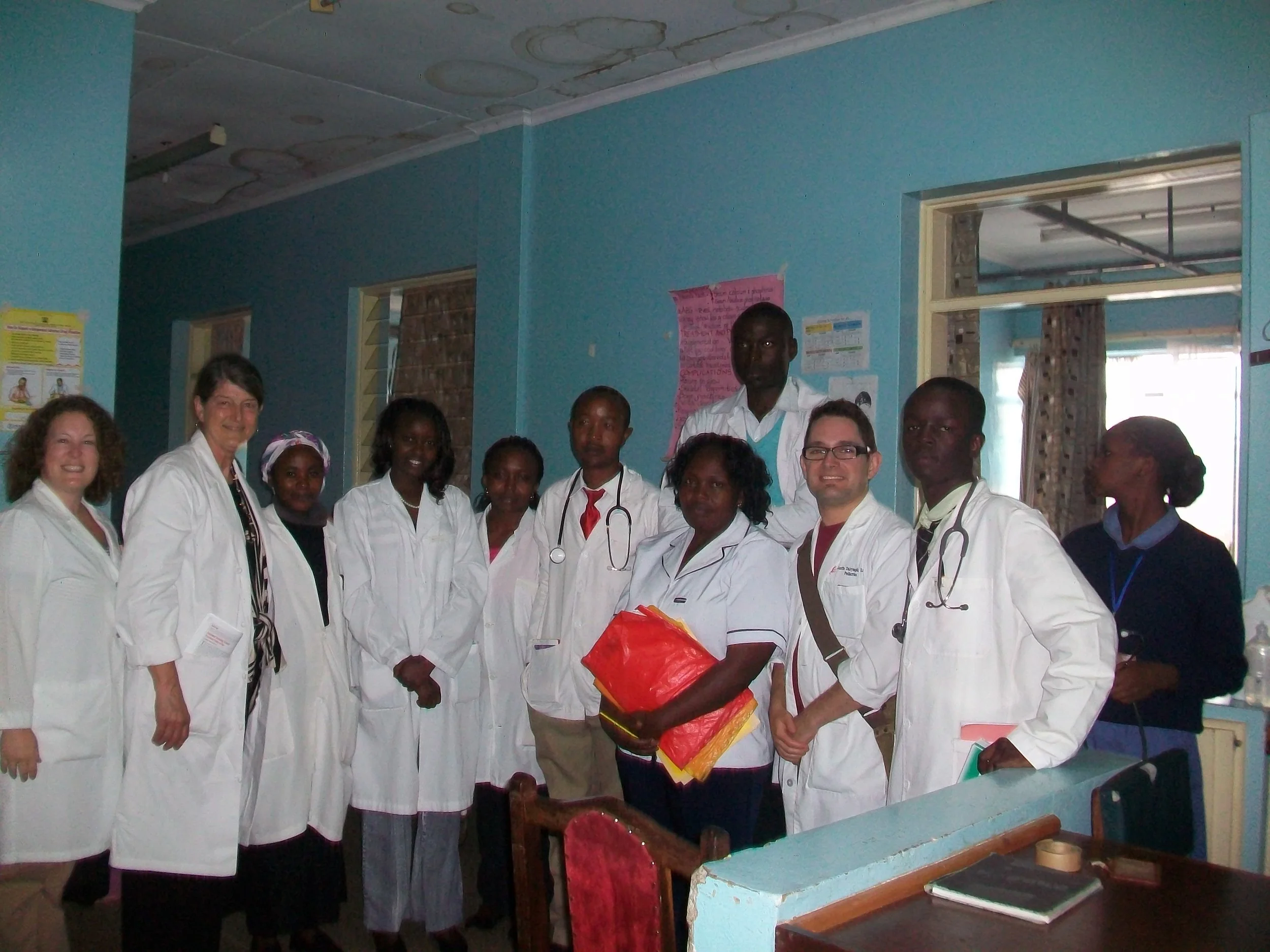  The medical personnel at the Sugarbaker Memorial Clinic.&nbsp; 