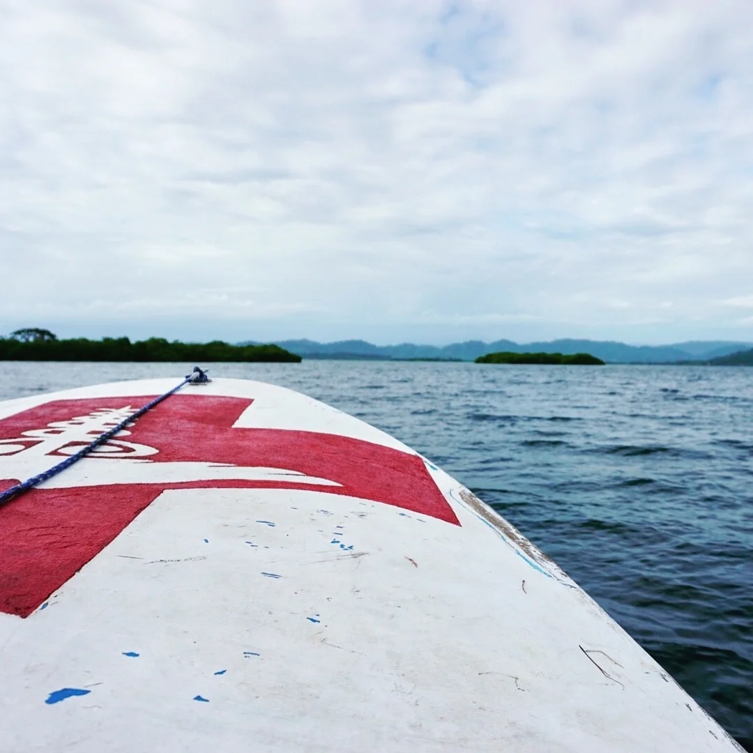 The Panga boat departs for a clinic with medical supplies and volunteers.