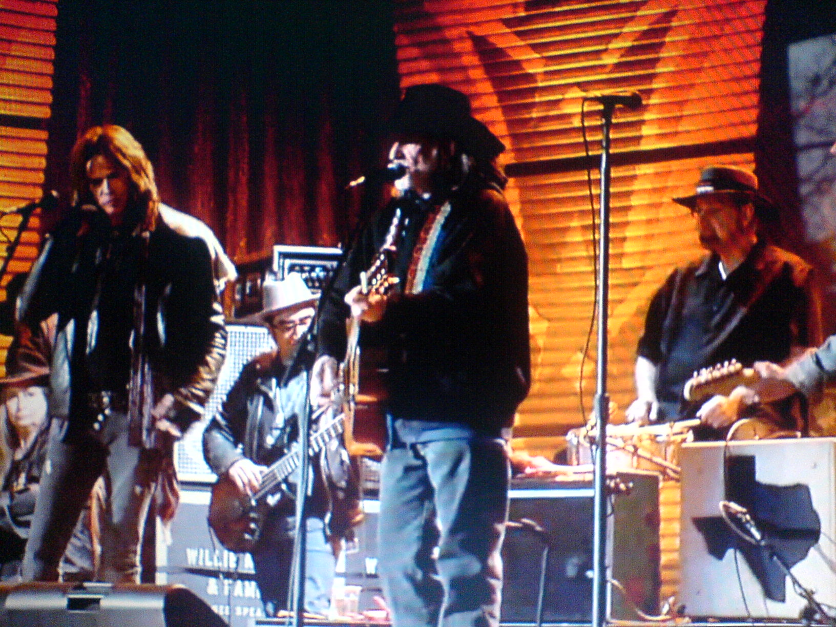 Willie with Steven Tyler at farm aid 25 in Milwaukee, 2010